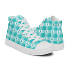 Women’s High Top Canvas Shoes Ovarian Cancer Awareness Plaid - Scottish Squares