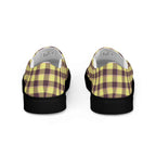 Women’s Slip-On Canvas Shoes Flax and Livid Brown Plaid - Scottish Squares