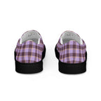 Women’s Slip-On Canvas Shoes Light Wisteria and Livid Brown Plaid - Scottish Squares