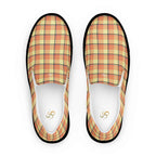 Women’s Slip-On Canvas Shoes Claystone and Morning Mist Plaid 12 - Scottish Squares
