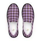Women’s Slip-On Canvas Shoes Light Wisteria and Livid Brown Plaid 12 - Scottish Squares