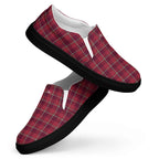 Women’s Slip-On Canvas Shoes Old Brick and Cab Sav Plaid - Scottish Squares