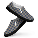 Women’s Slip-On Canvas Shoes Cello and Donkey Brown Plaid - Scottish Squares