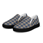 Women’s Slip-On Canvas Shoes Cello and Donkey Brown Plaid - Scottish Squares