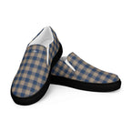 Women’s Slip-On Canvas Shoes Cello and Donkey Brown Plaid - Scottish Squares