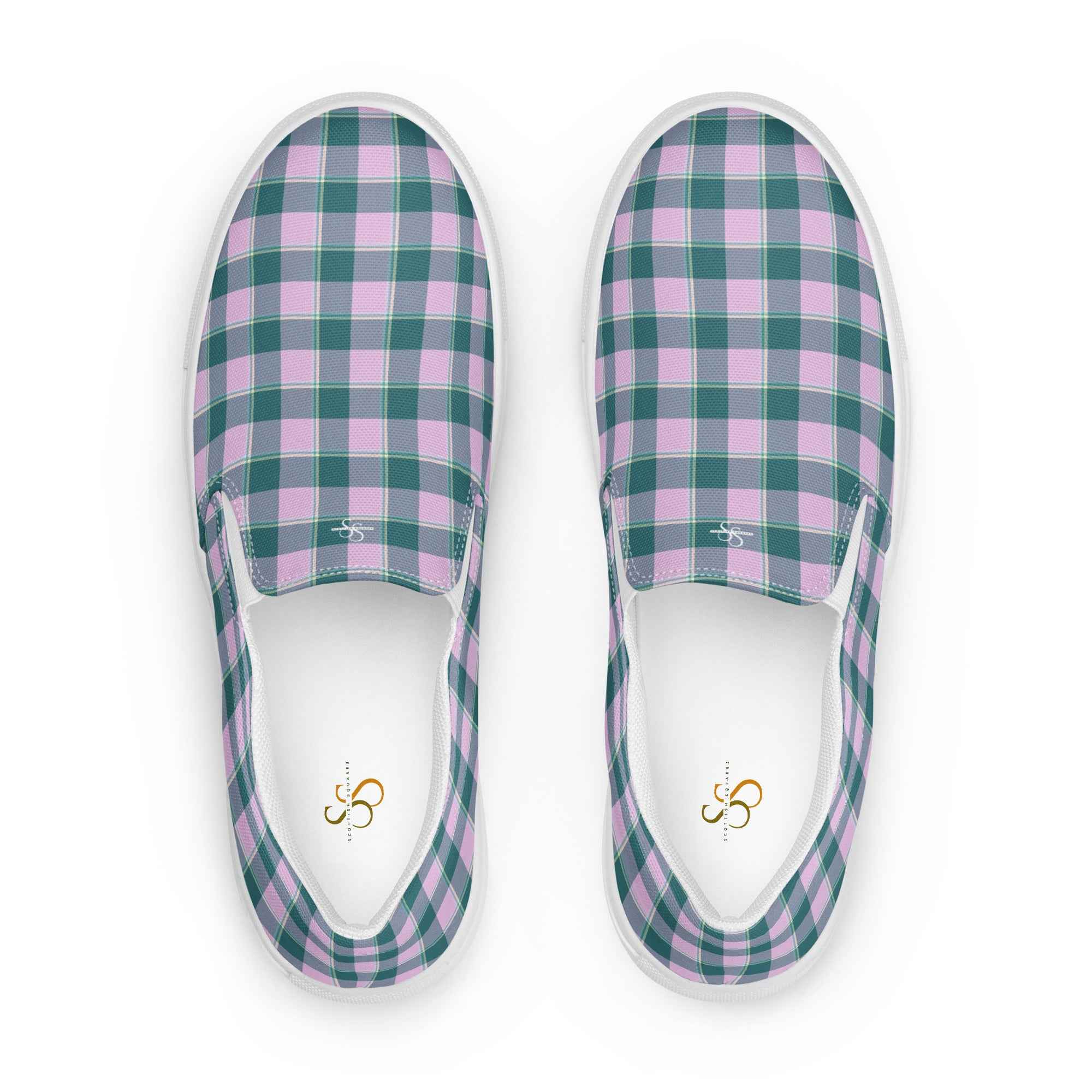 Women’s Slip-On Canvas Shoes Ming and Melanie Plaid 12 - Scottish Squares