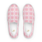 Women’s Slip-On Canvas Shoes Breast Cancer Awareness Plaid 12 - Scottish Squares