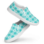 Women’s Slip-On Canvas Shoes Ovarian Cancer Awareness Plaid - Scottish Squares