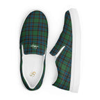 Women’s Slip-On Canvas Shoes Green Blue Orange Plaid Tartan