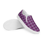 Women’s Slip-On Canvas Shoes Purple and Trendy Pink Plaid - Scottish Squares