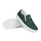 Women’s Slip-On Canvas Shoes Green Blue Orange Plaid Tartan